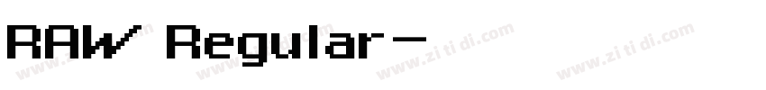 RAW Regular字体转换